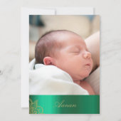 Baby Naming Namkaran Foto Zeremonie Einladung (Rückseite)