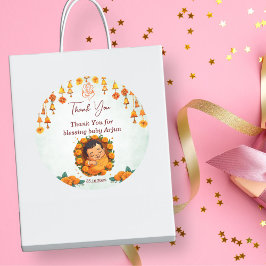 Baby Naming Namkaran Wiege Zeremonie Gefallen Runder Aufkleber