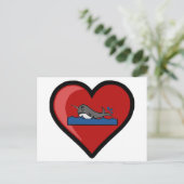 Baby Narwhal Liebe Postkarte (Stehend Vorderseite)