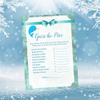Baby Narwhal schätzt das Price Baby Shower Game