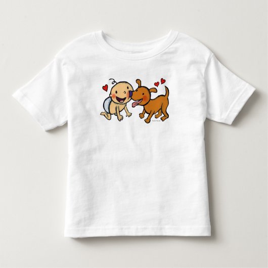 Baby-Nasen-Küsse vom Hund Kleinkind T-shirt (Vorderseite)