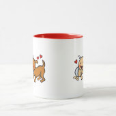 Baby-Nasen-Küsse vom Hund Tasse (Zentrum)