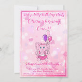 Baby Nelly Birthday Party Einladung (Vorderseite)