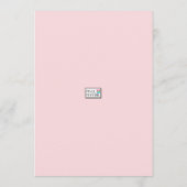 Baby Nelly Birthday Party Menükarte (Rückseite)