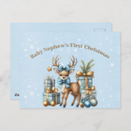 Baby Nephews Erste Weihnachtsreise Postkarte