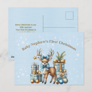 Baby Nephews Erste Weihnachtsreise Postkarte