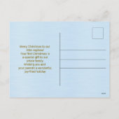 Baby Nephews Erste Weihnachtsreise Postkarte (Rückseite)