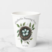 Baby Nesting Party Bird Nest Pappbecher (Vorderseite)