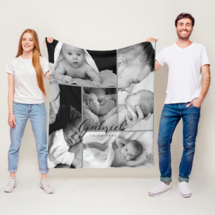 Baby Neue Eltern Foto-Decke Collage Fleecedecke