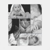 Baby Neue Eltern Foto-Decke Collage Fleecedecke (Vorderseite)