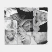 Baby Neue Eltern Foto-Decke Collage Fleecedecke (Vorderseite (Horizontal))