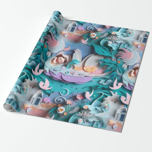 Baby, neues Geborenes Muster Geschenkpapier (Ungerollt)