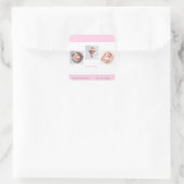 Baby Neugeborenes Foto Pink Baby Girl Niedliche Ge Quadratischer Aufkleber (Tasche)