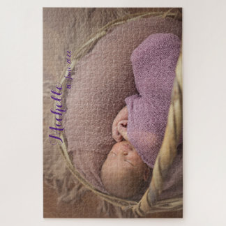 Baby Neugeborenes Personalisiertes Foto Puzzle