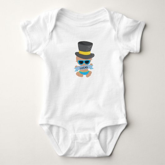 Baby New Year mit Name Strampler (Vorderseite)