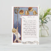 Baby New Year Ringglocke Dove Einladung (Stehend Vorderseite)