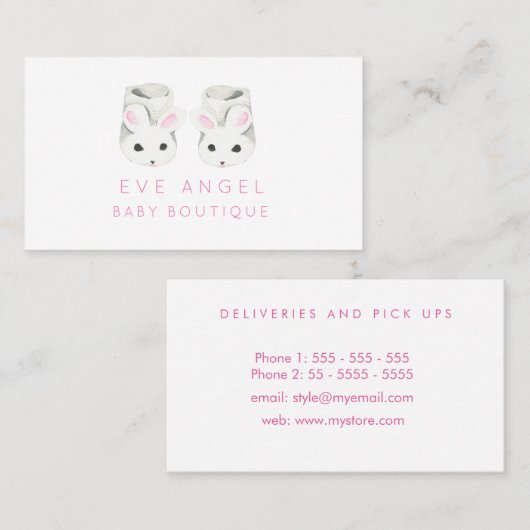 Baby Newborn Clothing Fashion Boutique Shop Visitenkarte (Vorne/Hinten)