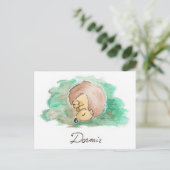 Baby Nickerchen Postkarte (Stehend Vorderseite)