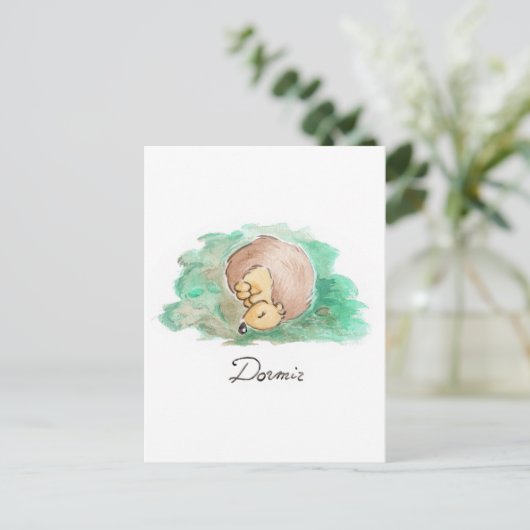 Baby Nickerchen Postkarte (Stehend Vorderseite)