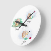 Baby Nickerchen Runde Wanduhr (Winkel)