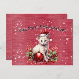 Baby Niece's First Christmas Holiday Postcard Feiertagspostkarte