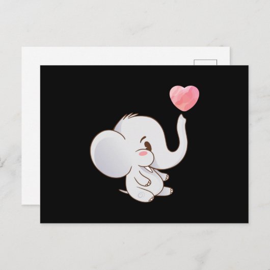 Baby Niedlich Elephan Postkarte (Vorne/Hinten)