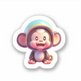 Baby Niedlich Monkey Aufkleber