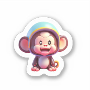 Baby Niedlich Monkey Aufkleber