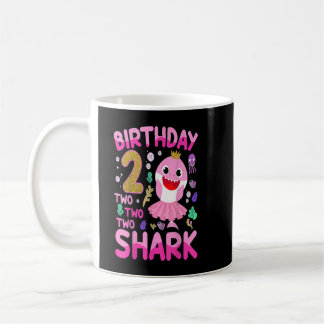 Baby Niedlich Shark 2. Geburtstag Junge Mädchen 2 Kaffeetasse