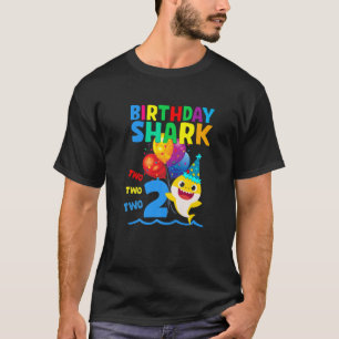 Baby Niedlich Shark Geburtstagskind 2 Jahre altes T-Shirt