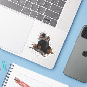 Baby Nifflers Find A Prize Aufkleber (Laptop mit iPhone)