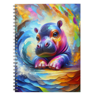 Baby-Nilpferd-Welle-Glow-Notizbuch Notizblock