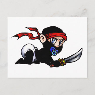 Baby Ninja Säugling Ninjutsu Postkarte