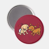 Baby Nose Kisses vom Hund Magnet (Vorderseite/Rückseite)