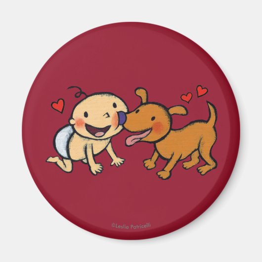 Baby Nose Kisses vom Hund Magnet (Vorne)