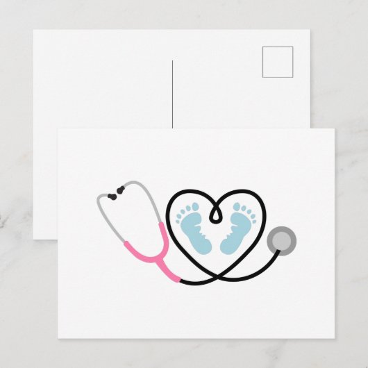 Baby Nurse Postkarte (Vorne/Hinten)