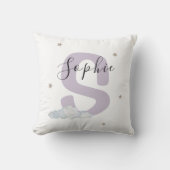 Baby Nursery Throw Pillow Custom Name Initial Kissen (Vorderseite)