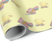 Baby Oaster Chick und farbenfrohe Muschel Geschenkpapier (Rolleneckpunkt)