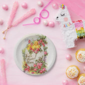 Baby Oaster Chicks und Rose Papier Teller (Party)