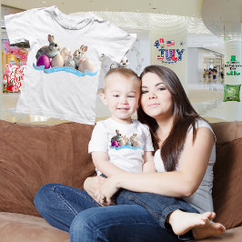 Baby Oaster T - Shirt Zwei Kaninchen & Ostereier