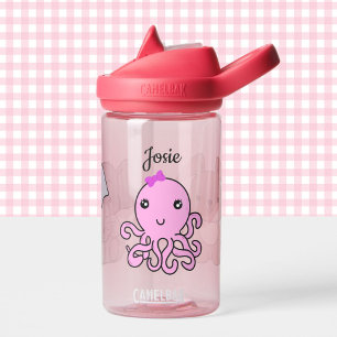 Baby Octopus Elephant Puppy fügt Kindername Pink h Trinkflasche