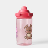 Baby Octopus Elephant Puppy fügt Kindername Pink h Trinkflasche (Rückseite)