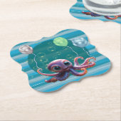 Baby Octopus Paper Untersetzer (angewinkelt)