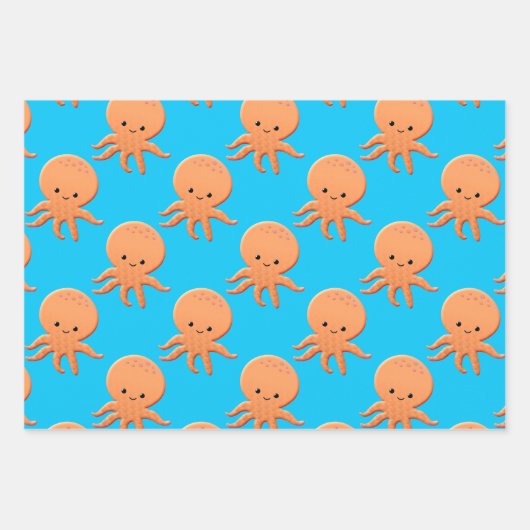 Baby Octopus Pattern Geschenkpapier Set (Vorderseite 2)