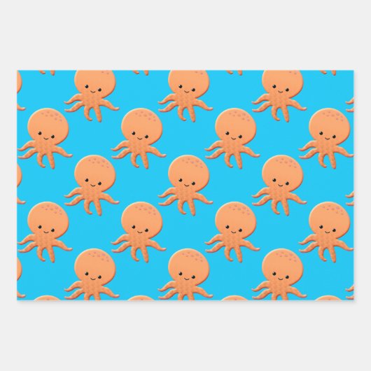 Baby Octopus Pattern Geschenkpapier Set (Vorderseite)