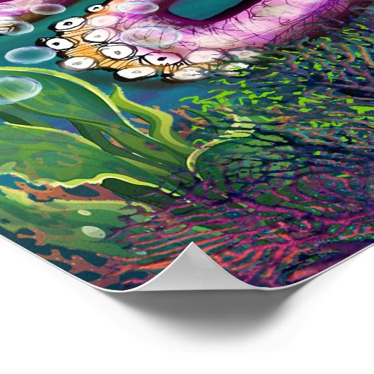 Baby Octopus Poster (Ecke)