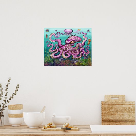 Baby Octopus Poster (Küche)