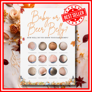 BABY ODER BIER BELLY Baby Dusche Spiel KLEINE PUMP Einladung
