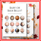 BABY ODER BIER BELLY Baby Dusche Spiel KLEINE PUMP Einladung