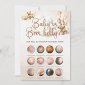 BABY ODER BIER BELLY Baby Duschgame Niedlicher Bär Einladung (Vorderseite)